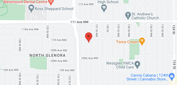 map of 10993 132 ST NW NW